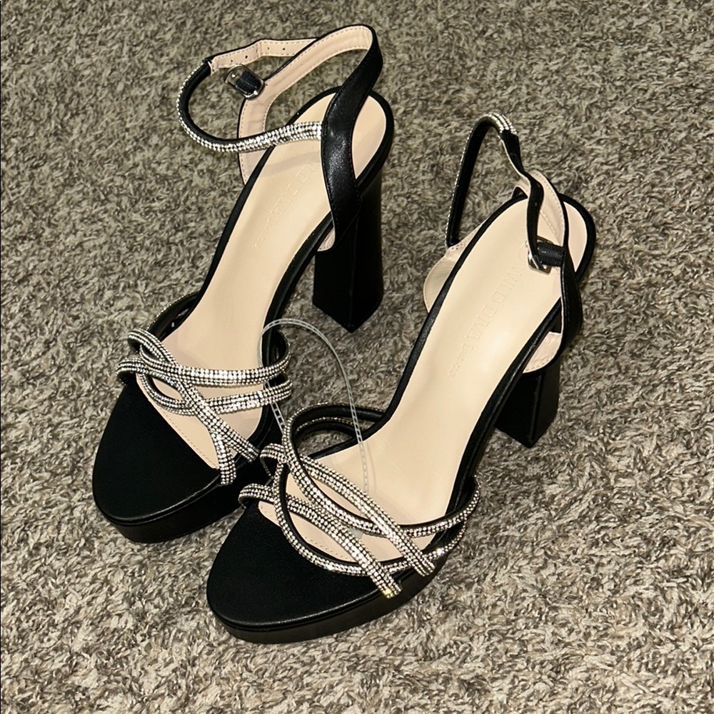 Elegant Black Strappy Heels